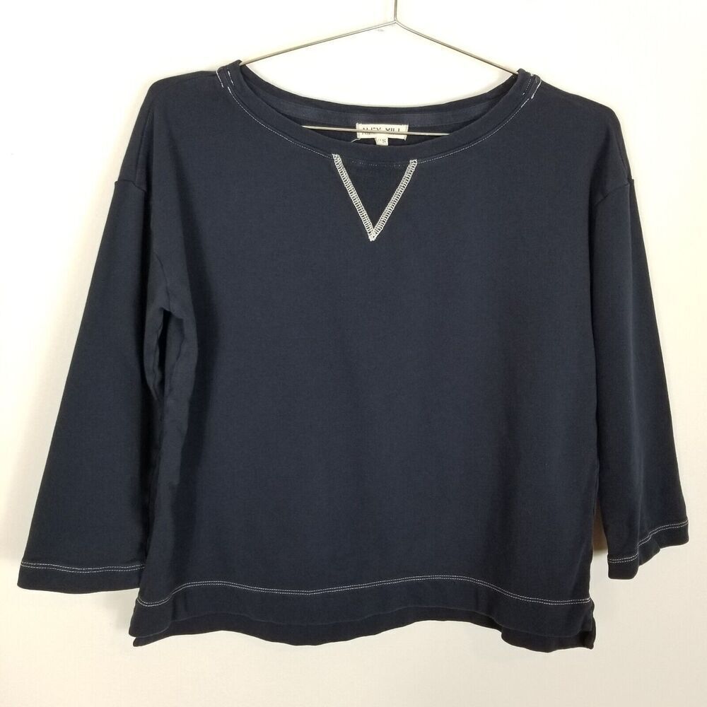 Alex Mill Women Cotton Sweater Size XS Navy Pullover Casual Comfy‎